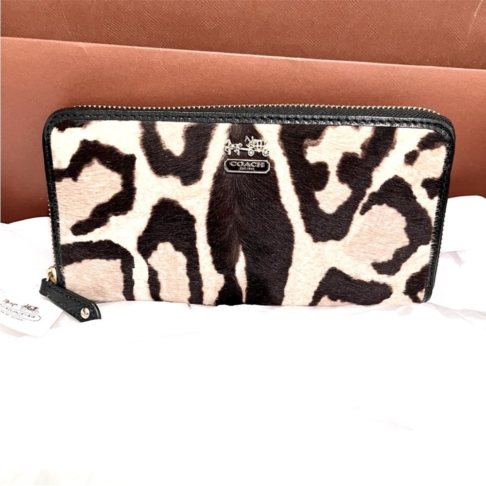 Coach 2012 Madison Haircalf Mix Madeline Satchel Shoulder Bag & Wallet Dusty NWT - Picture 2 of 16